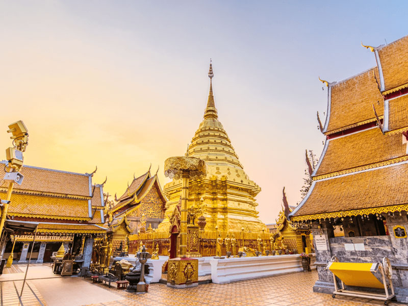 Chùa Phrathat Doi Suthep trong Du lịch Chiang Mai Chiang Rai 4 ngày