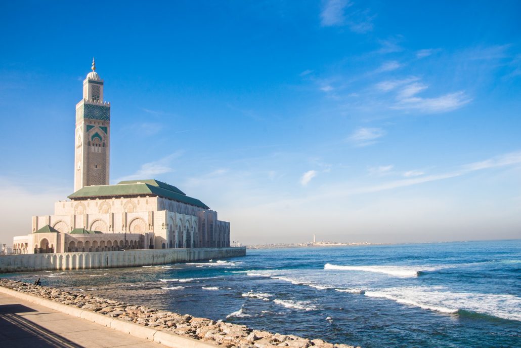 Nhà thờ Hồi giáo Hassan II Mosque ở Casablanca, Morocco